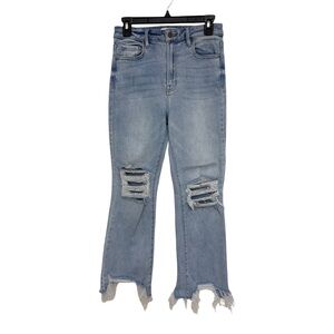 HIDDEN Los Angeles High Rise Cropped Distressed Women's Jeans 27